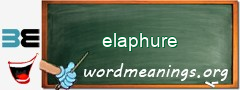 WordMeaning blackboard for elaphure